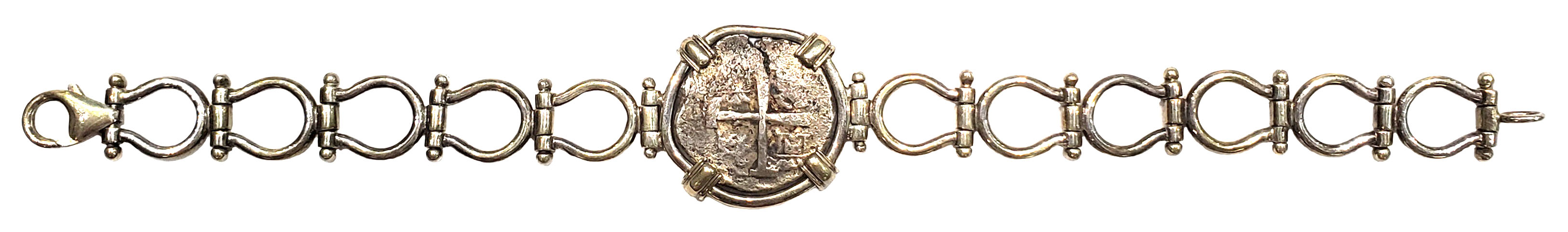 Spanish Cob Two Reales Dated 1741 Coin Bracelet
