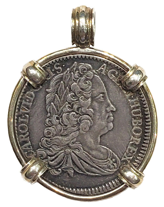Austria 1/4 Thaler Dated 1740 Coin Pendant