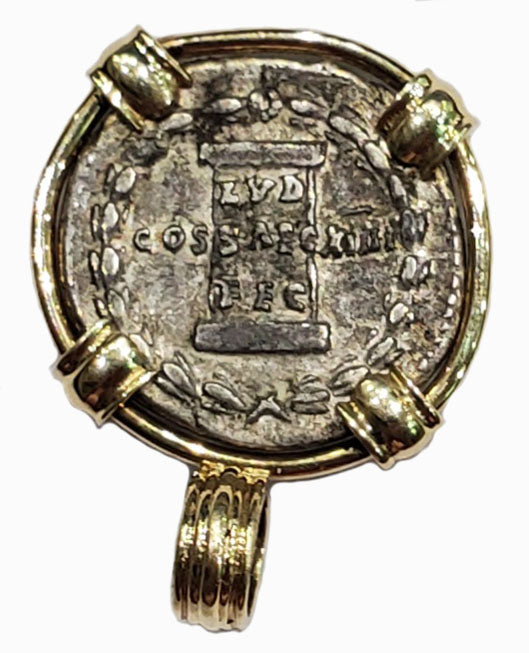 Domitian Silver Denarius Minted 88-89 AD Coin Pendant