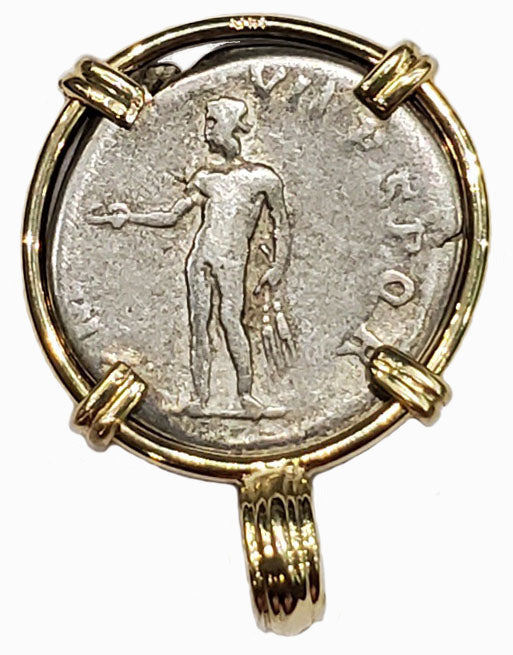 Trajan Silver Denarius Minted 114-117 AD Coin Pendant
