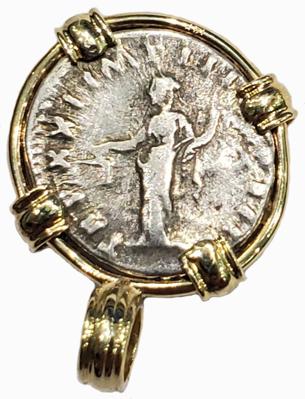 Marcus Aurelius Denarius Minted 166-169 AD Roman Coin Pendant