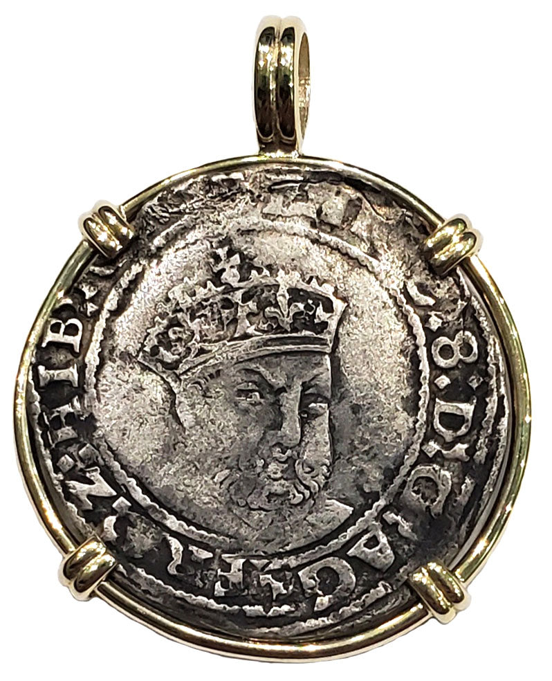 Henry VIII of England Groat Circa 1509-1547 Coin Pendant