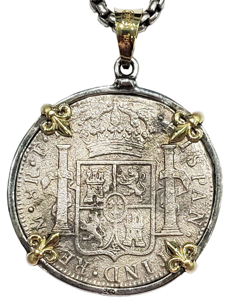 El Cazador Shipwreck Spanish Eight Reales Dated 1781 Coin Pendant