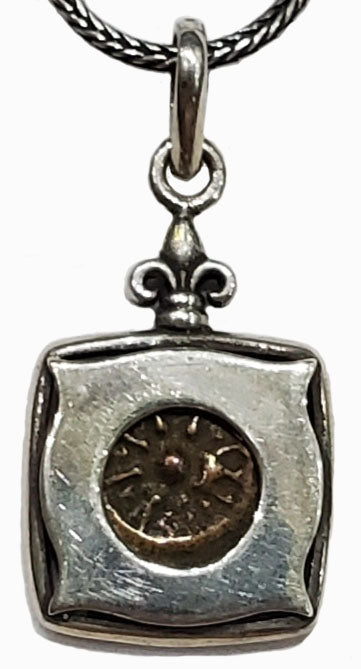 Ancient Judea "Widow's Mite" Bronze Lepton Minted 130-76 BC Coin Pendant