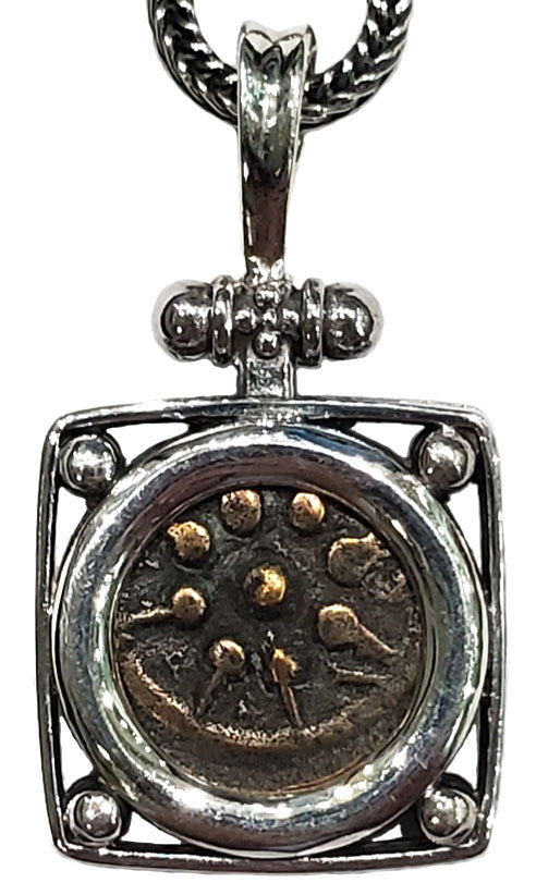 Judean Bronze Lepton "Widow's Mite" Circa 103-76 BC Coin Pendant