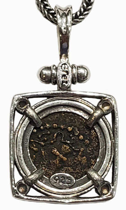 "Widow's Mite" Judea Bronze Lepton Circa 103-76 BC Coin Pendant