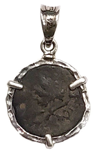 First Jewish Revolt Bronze Prutah Minted 67-68 AD Coin Pendant