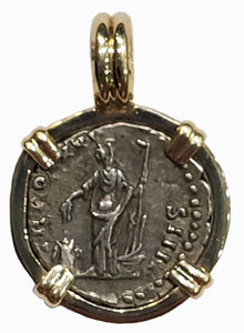 Antoninus Pius Silver Denarius Minted 156-158 AD Coin Pendant