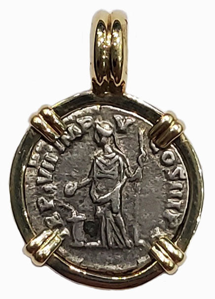 Commodus Silver Denarius Minted 180-183 AD Coin Pendant