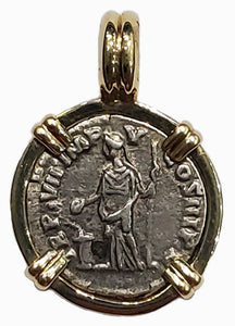 Commodus Silver Denarius Minted 180-183 AD Coin Pendant