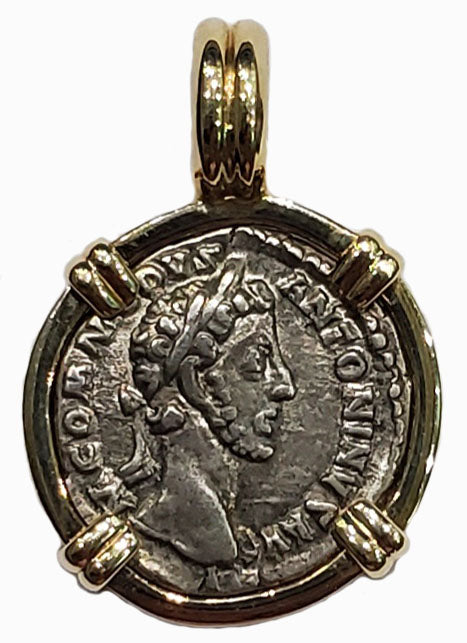Commodus Silver Denarius Minted 180-183 AD Coin Pendant