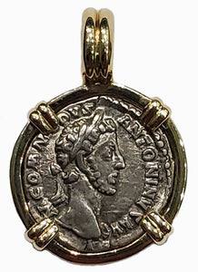 Commodus Silver Denarius Minted 180-183 AD Coin Pendant