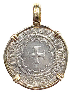 Italian Silver Denier Circa 1274-1287 AD Coin Pendant