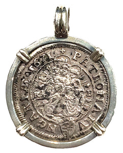 Austria - Hungary 6 Kreuzer Dated 1671 Coin Pendant