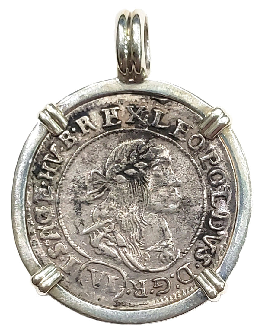 Austria - Hungary 6 Kreuzer Dated 1671 Coin Pendant