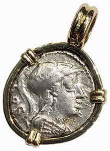 Roman Republic Denarius Circa 87 BC Coin Pendant