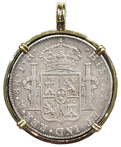 Spanish Eight Reales Dated 1805 Coin Pendant