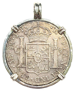Spanish Eight Reales Dated 1817 Coin Pendant
