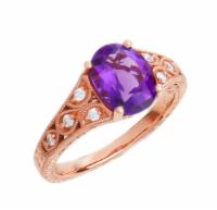 1.95 tcw Amethyst and Diamonds Ring