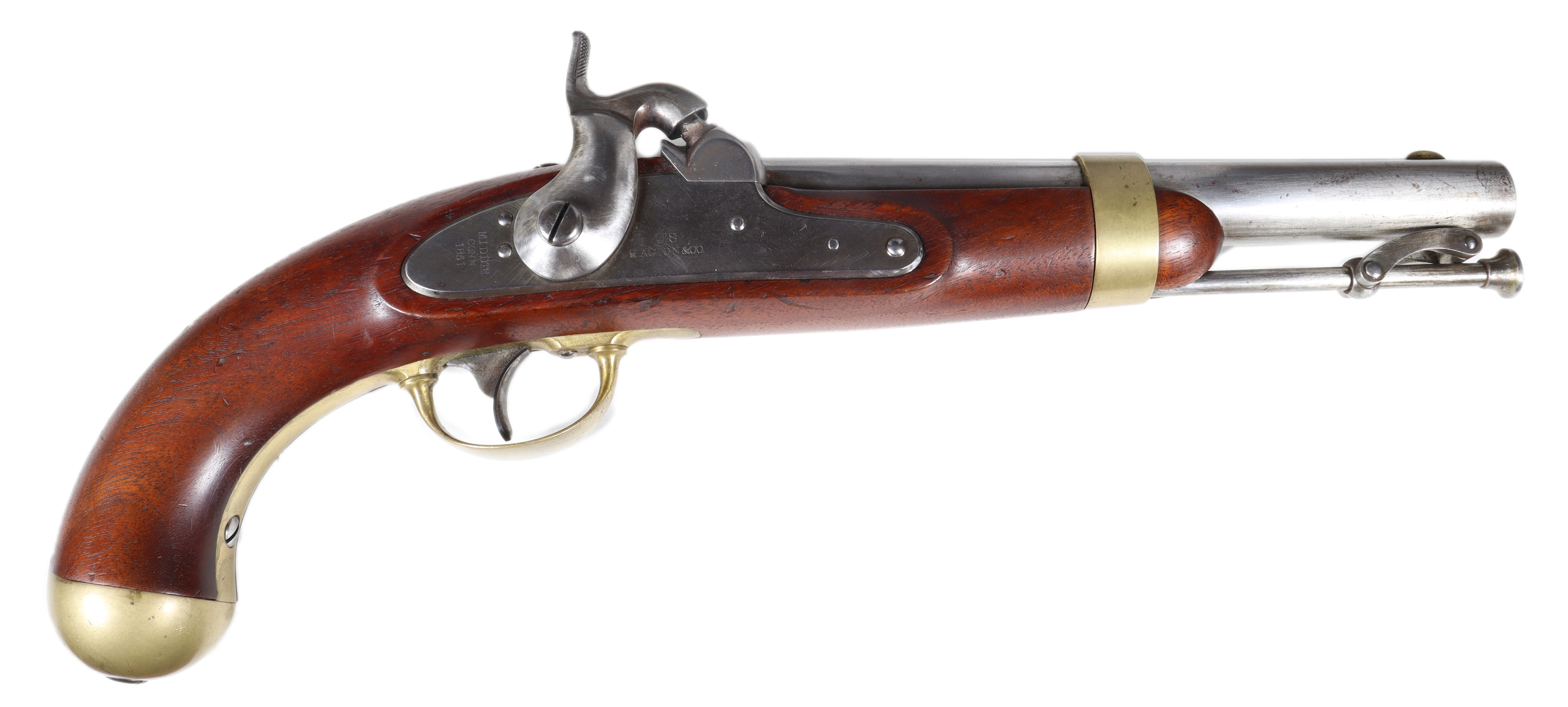 H. Aston & Co. US Model 1842 Percussion Cap Pistol Dated 1851