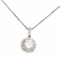 1.40 tcw Diamonds Pendant