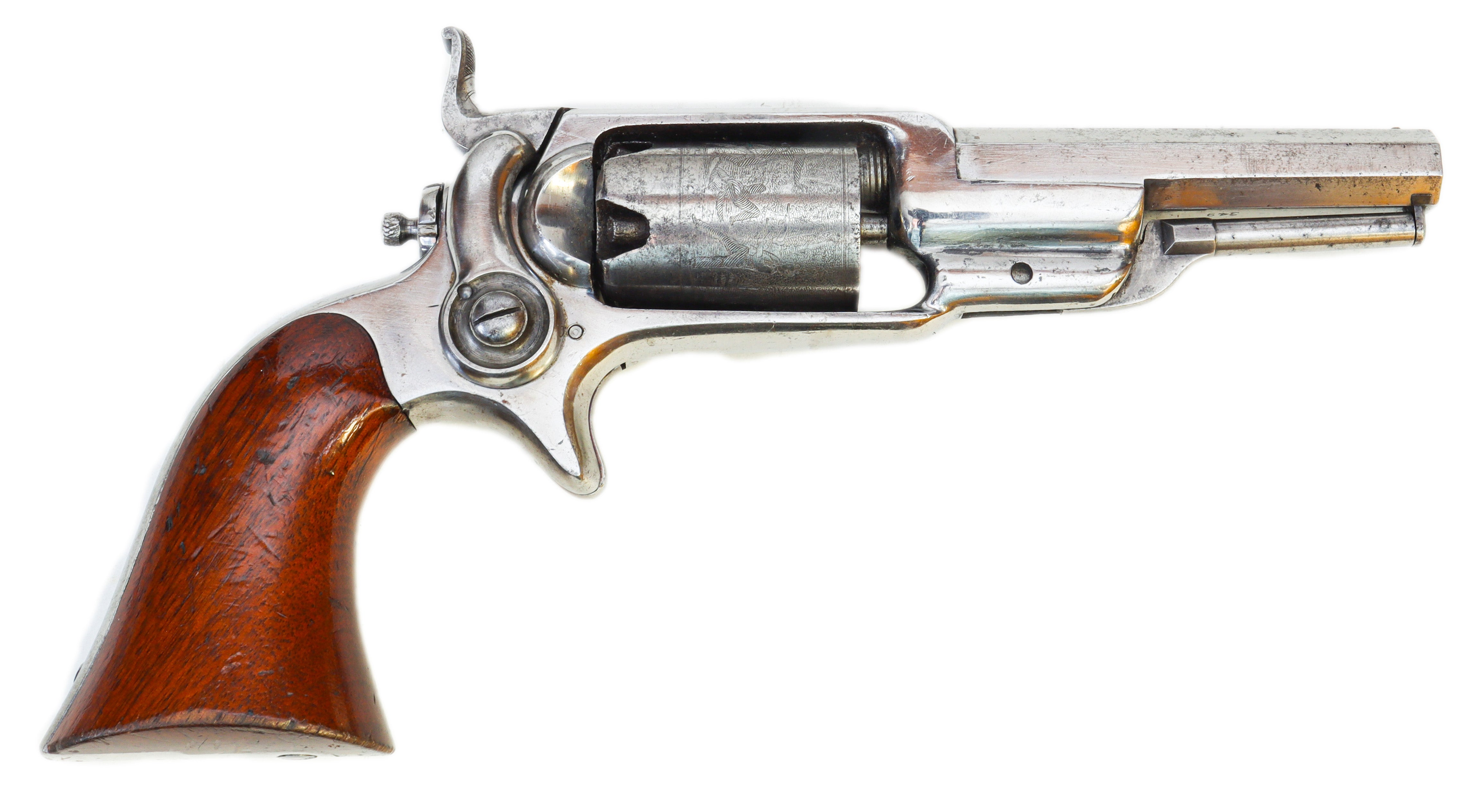 Model 1855 Colt Root Revolver - Rare Nickel Finish