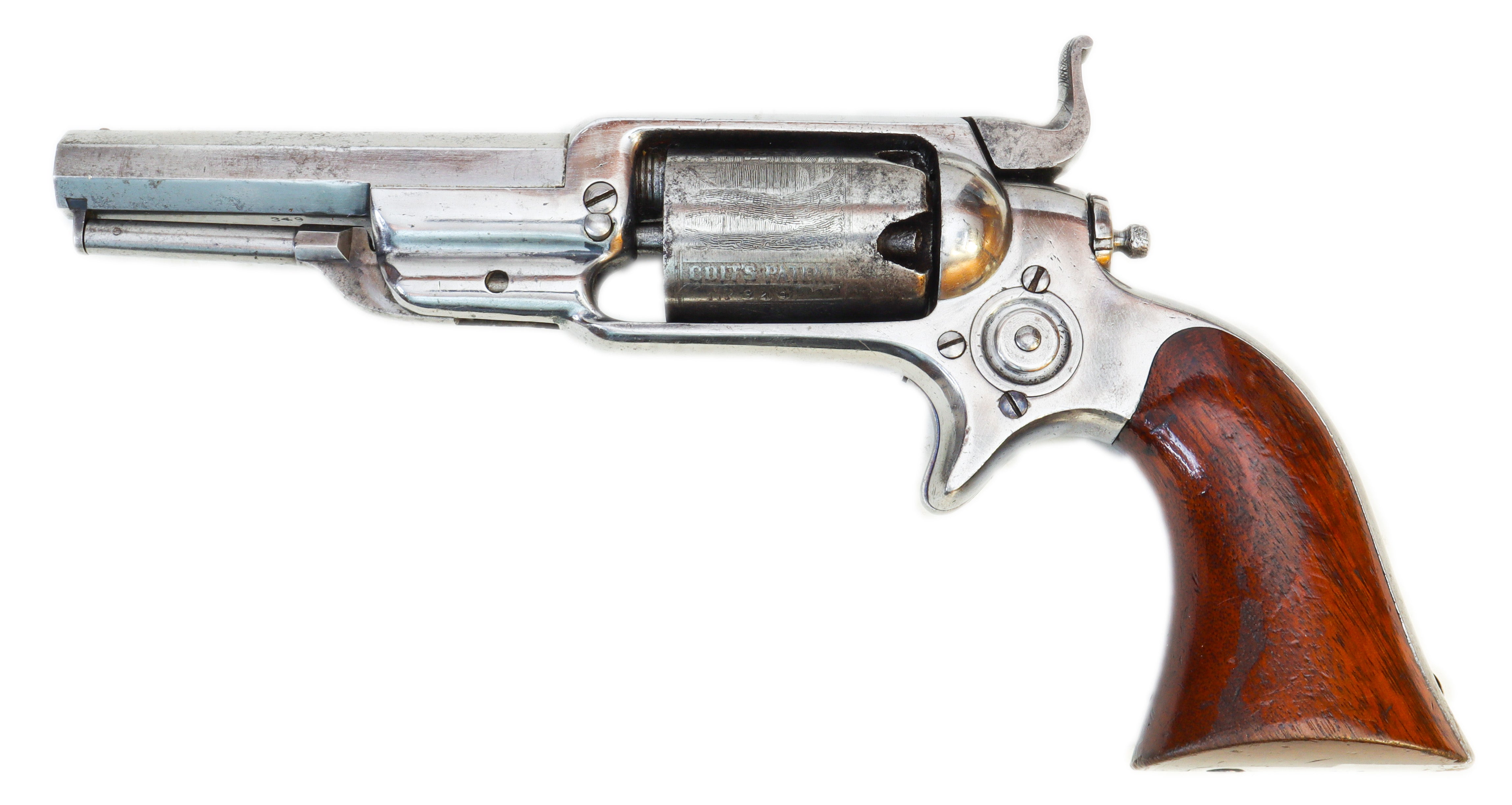 Model 1855 Colt Root Revolver - Rare Nickel Finish