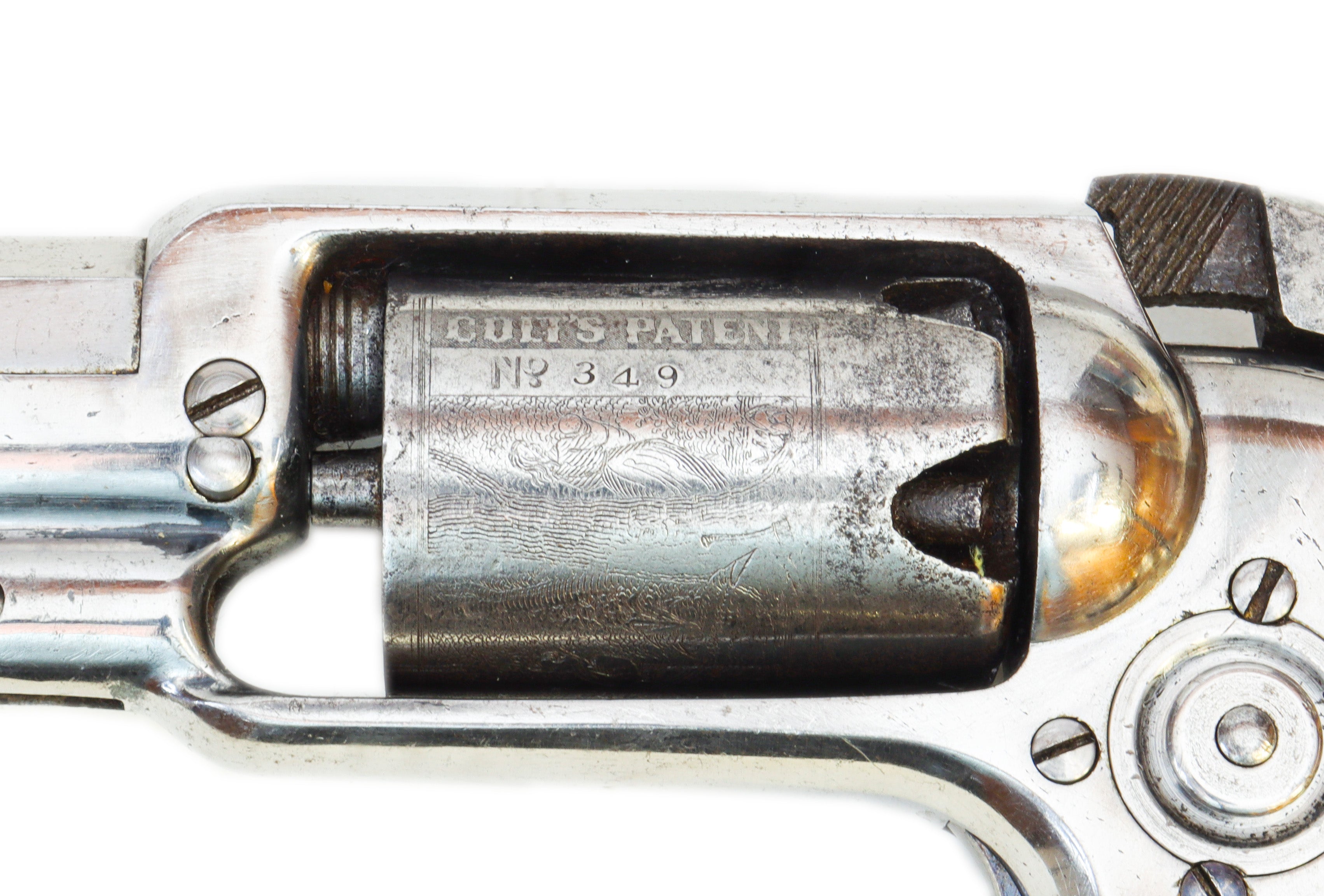 Model 1855 Colt Root Revolver - Rare Nickel Finish