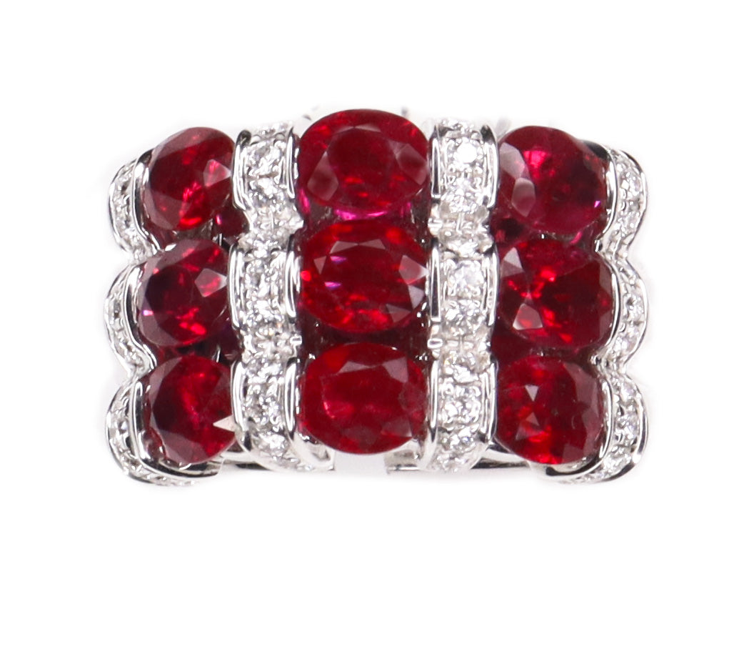 4.67 tcw Ruby and Diamond Ring