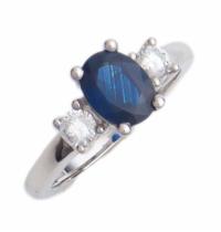 1.87 tcw Sapphire and Diamonds Ring