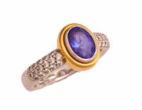 2.24 tcw Sapphire and Diamonds Ring