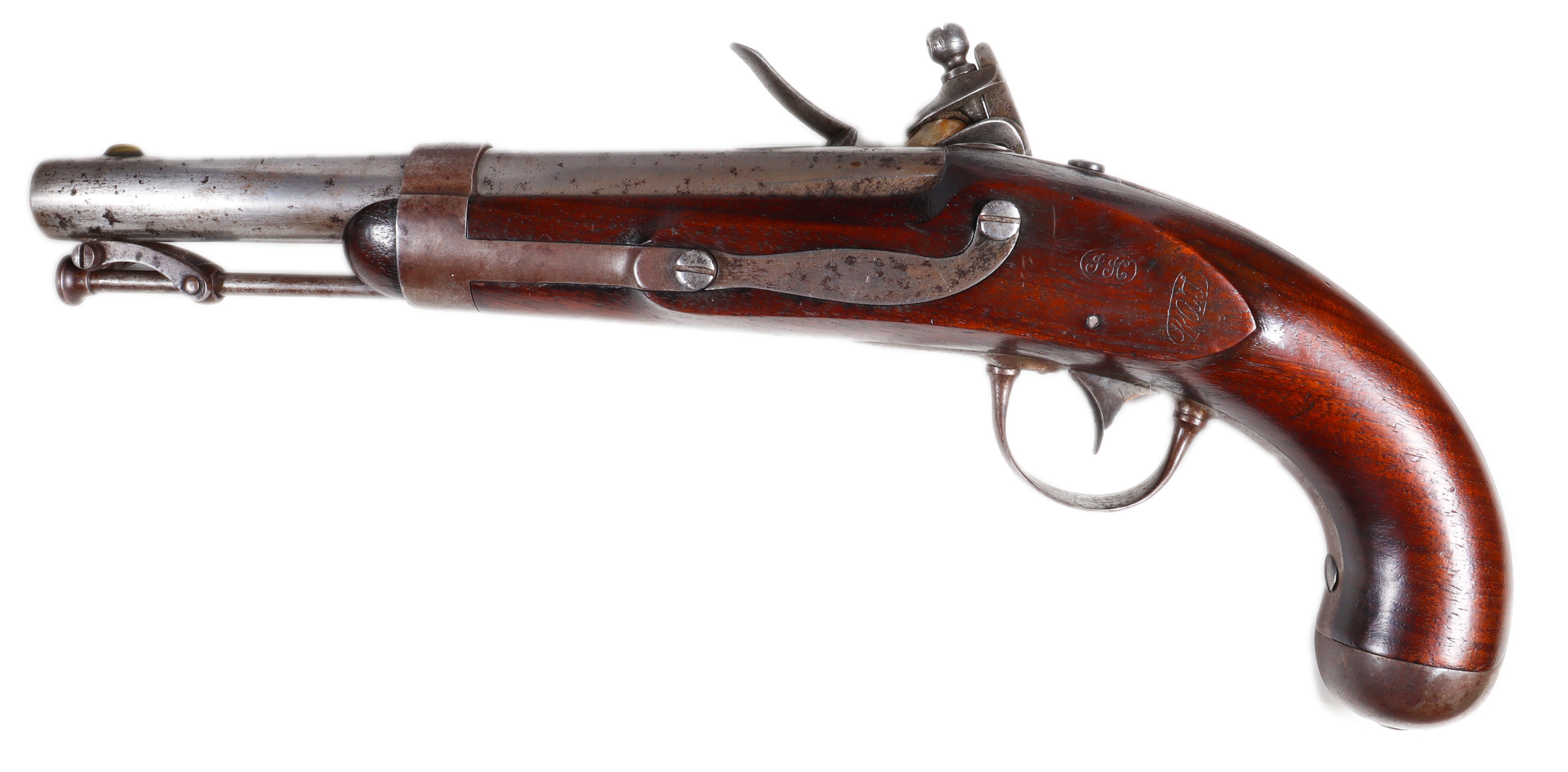 Asa Waters, Massachusetts -  Model 1836 U.S. Flintlock Pistol Dated 1839