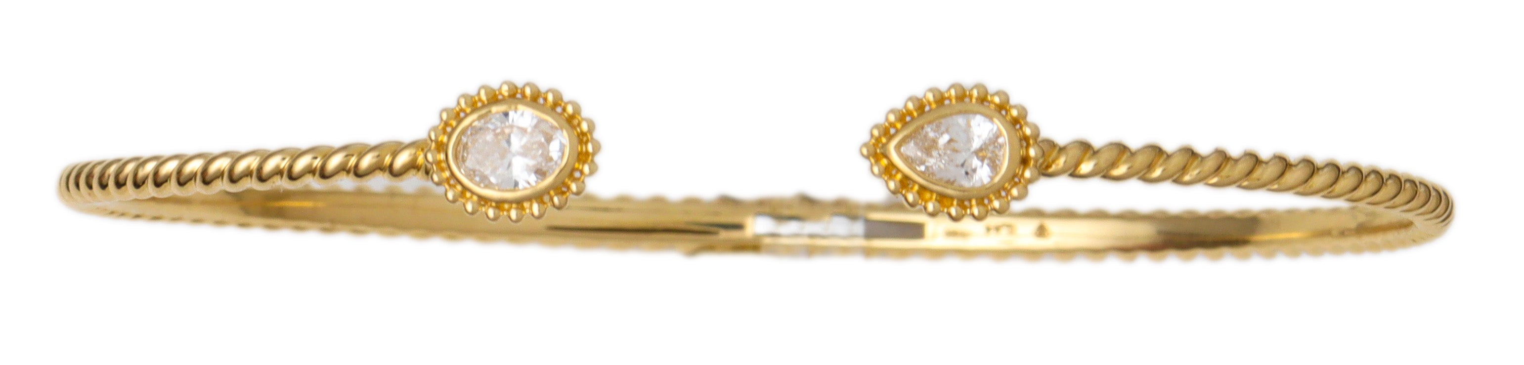 0.44 tcw Diamonds Open Cuff Bracelet