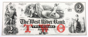 Vermont $2 Note Circa 1850's