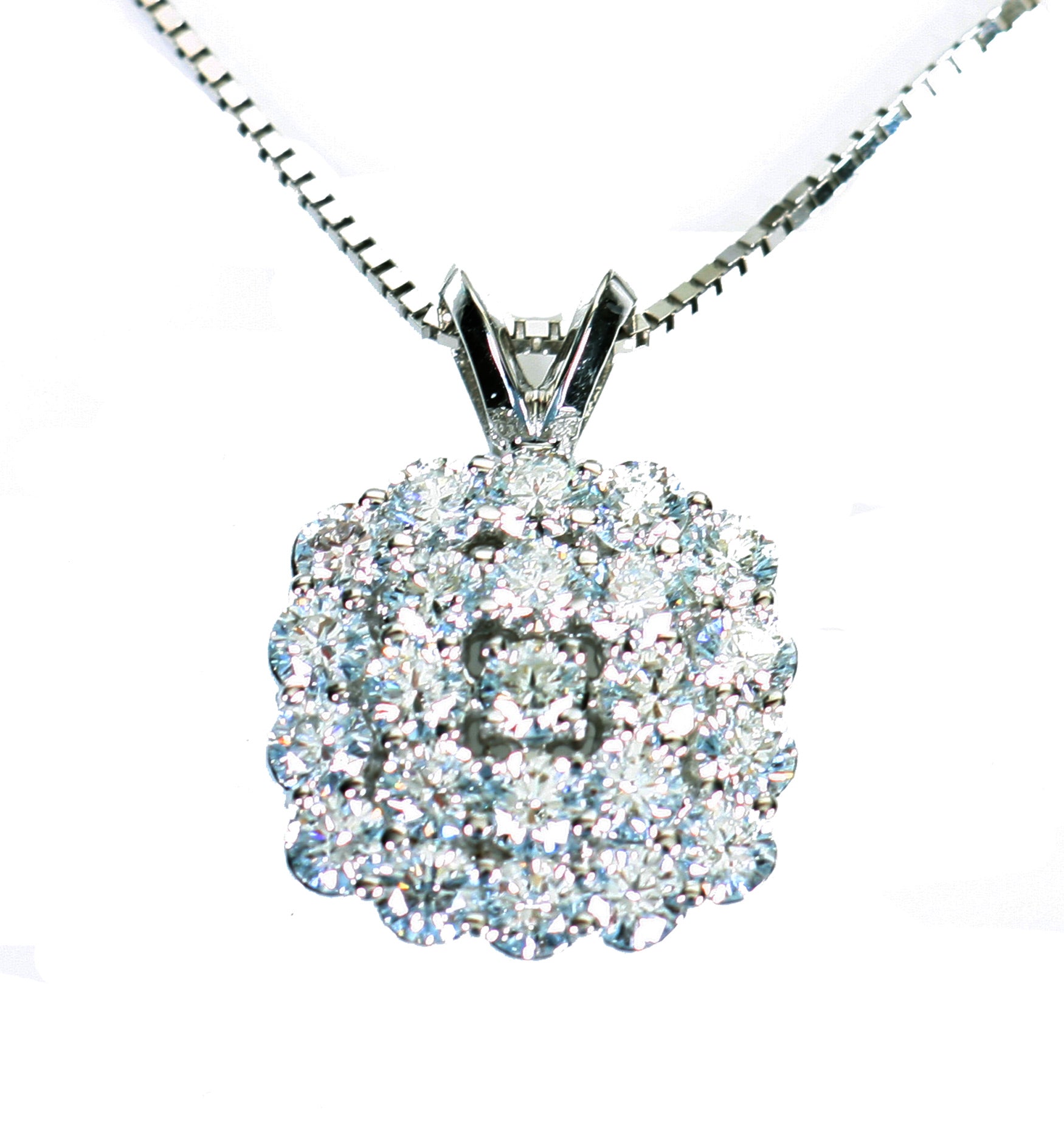 1.68 tcw Diamond Cluster Style Pendant